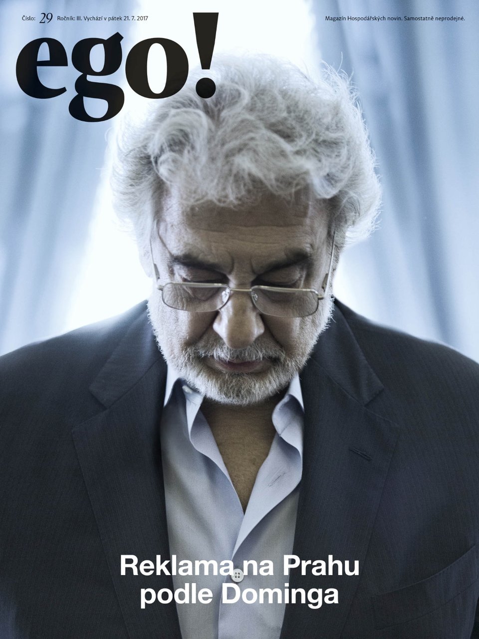 Jedna z variant na obálku magazínu Ego, Placido Domingo